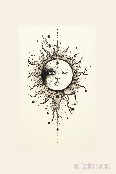  AI Sun And Moon Tattoo Ideas 3